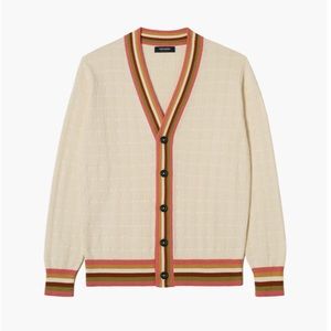 SQUARES CARDIGAN OFF-WHITE